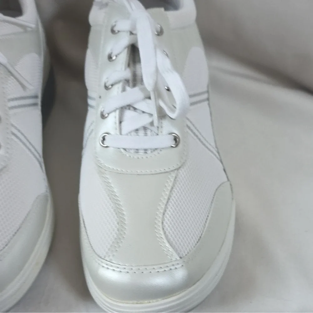 Grasshoppers Get Fit White Lace Up Comfort Walking Sneakers Women's 10 M